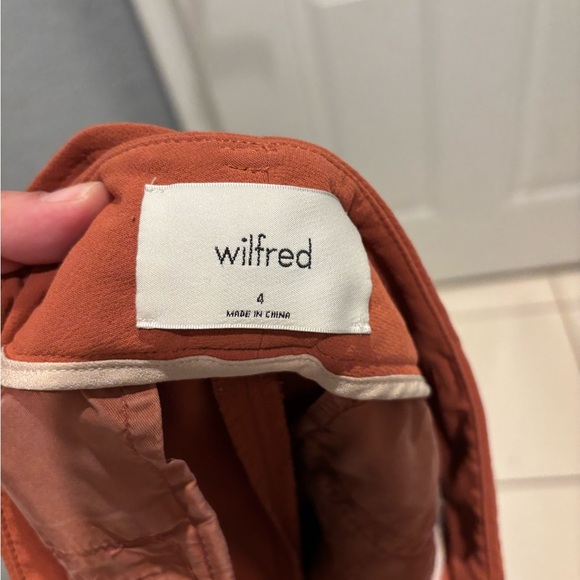 Aritzia Wilfred Front Tie Pants High Waist Belted 4 - Picture 3 of 5